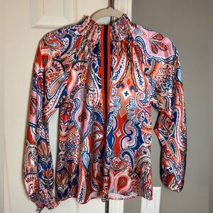 THML Paisley Print Blouse - Pink, Red, Blue